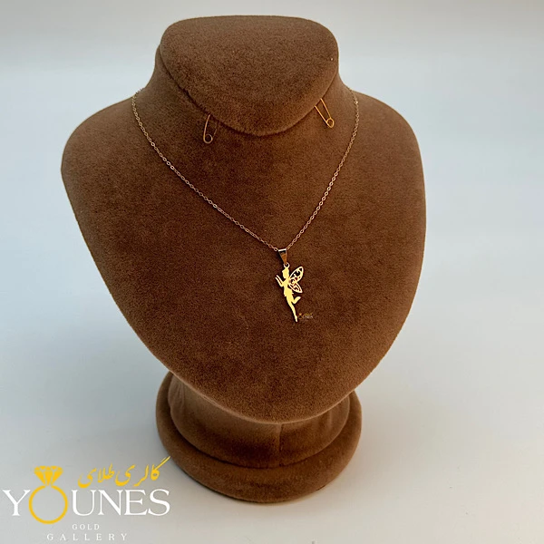 آویز فرشته مینیمال طلا لیزری